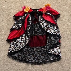 Women's Skull Patterned Halloween Cape